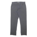 CALVIN KLEIN Mens Cotton Blend Grey Slim Straight Trousers W32 L32 Stylish Zip