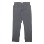 CALVIN KLEIN Mens Cotton Blend Grey Slim Straight Trousers W32 L32 Stylish Zip
