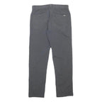 CALVIN KLEIN Mens Cotton Blend Grey Slim Straight Trousers W32 L32 Stylish Zip