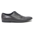 GUCCI Mens Classic Leather Lace-Up Shoes Black UK 10 Elegant Formal Footwear