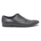 GUCCI Mens Classic Leather Lace-Up Shoes Black UK 10 Elegant Formal Footwear