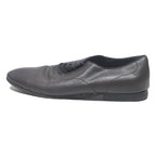 GUCCI Mens Classic Leather Lace-Up Shoes Black UK 10 Elegant Formal Footwear