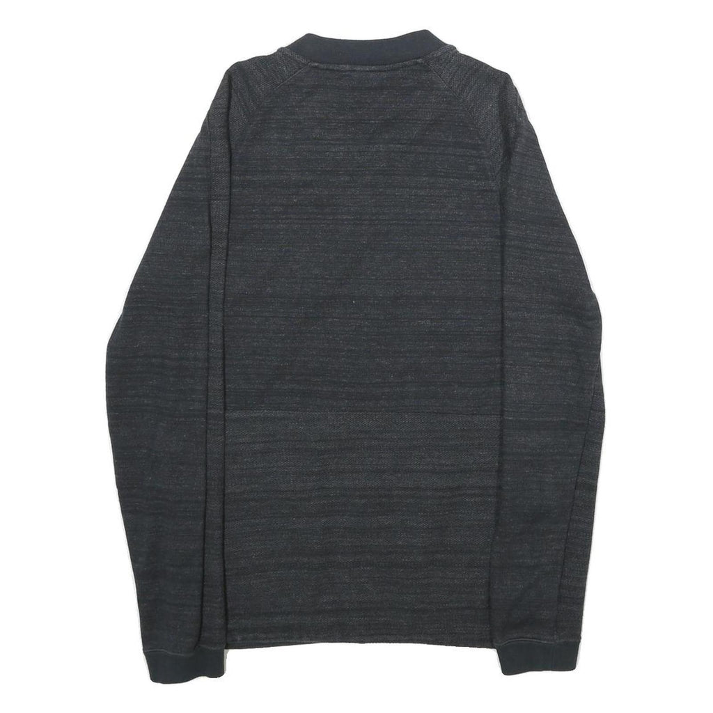 NIKE Mens Black Cotton Blend Bomber Jacket S Plain Zip Athletic Casual