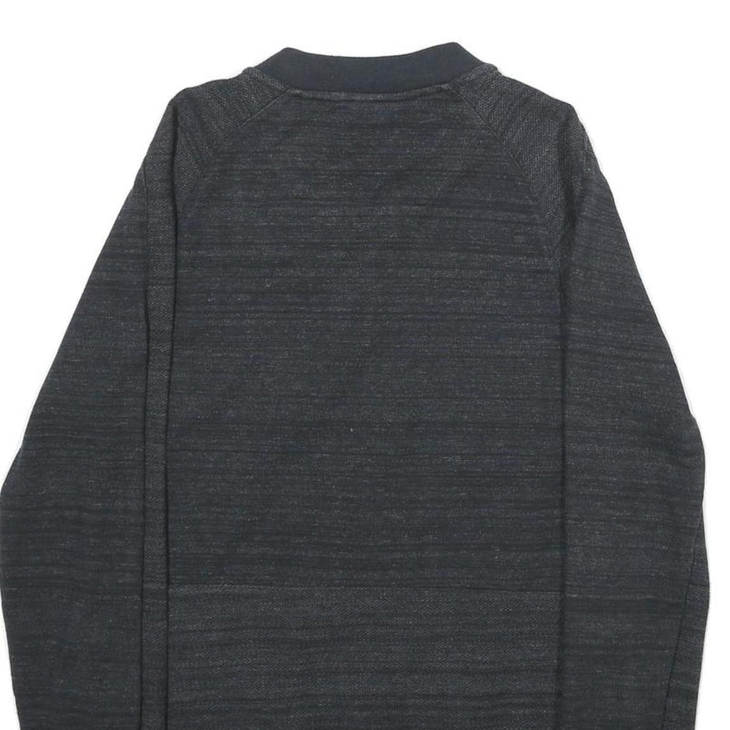 NIKE Mens Black Cotton Blend Bomber Jacket S Plain Zip Athletic Casual