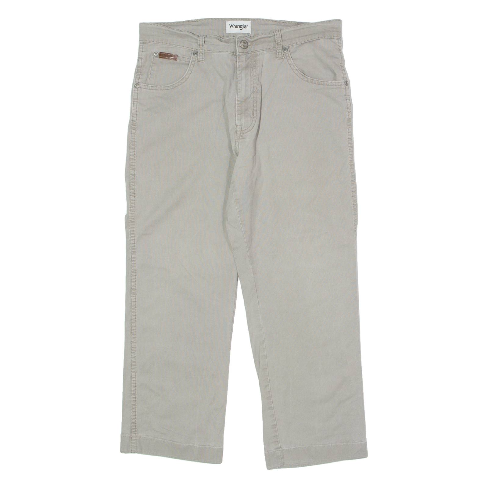 WRANGLER Texas Mens Trousers Grey Slim Straight W31 L23