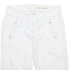 DKNY Womens White Cotton Casual Shorts M W30 Comfortable Fit Lightweight