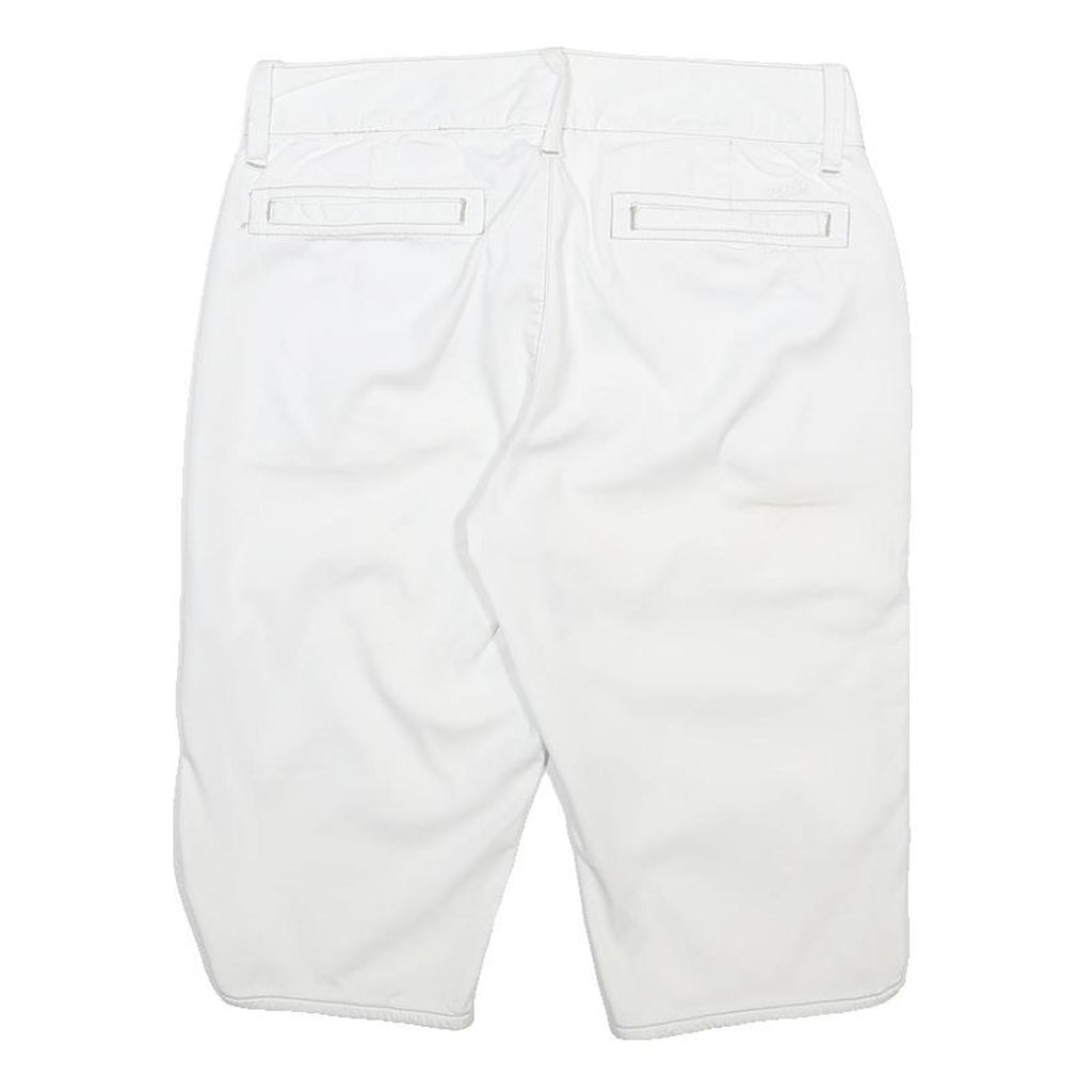 DKNY Womens White Cotton Casual Shorts M W30 Comfortable Fit Lightweight