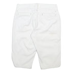 DKNY Womens White Cotton Casual Shorts M W30 Comfortable Fit Lightweight