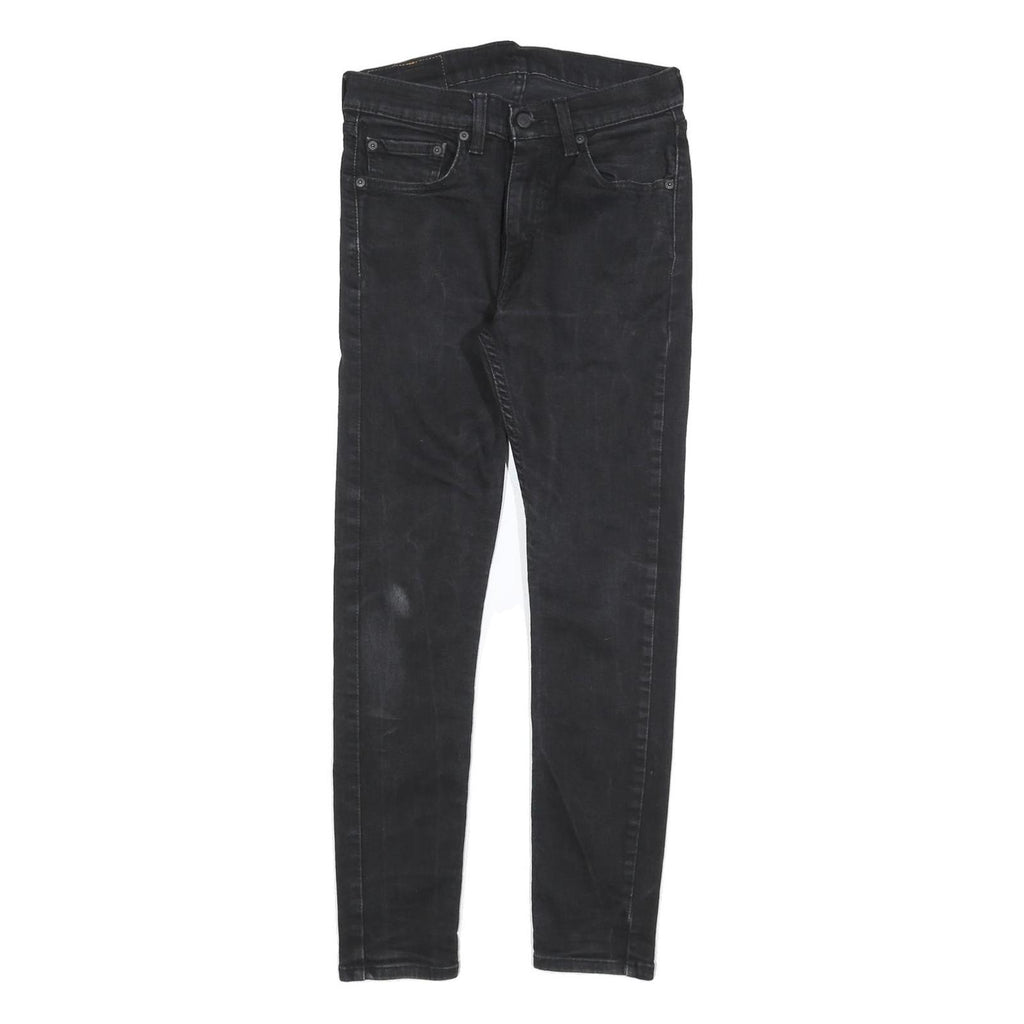 LEVI'S 519 Mens Slim Black Denim Dark Zip W29 L28 Slim Fit Skinny Jeans