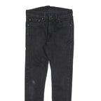 LEVI'S 519 Mens Slim Black Denim Dark Zip W29 L28 Slim Fit Skinny Jeans