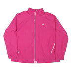 ADIDAS Womens Pink Sports Jacket 2XL Polyester Blend Zip Athletic Casual