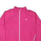 ADIDAS Womens Pink Sports Jacket 2XL Polyester Blend Zip Athletic Casual