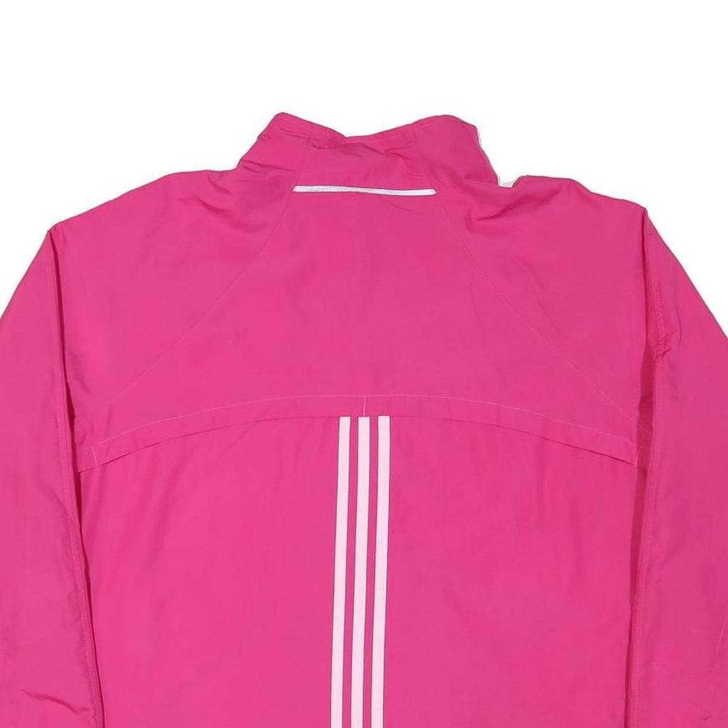 ADIDAS Womens Pink Sports Jacket 2XL Polyester Blend Zip Athletic Casual
