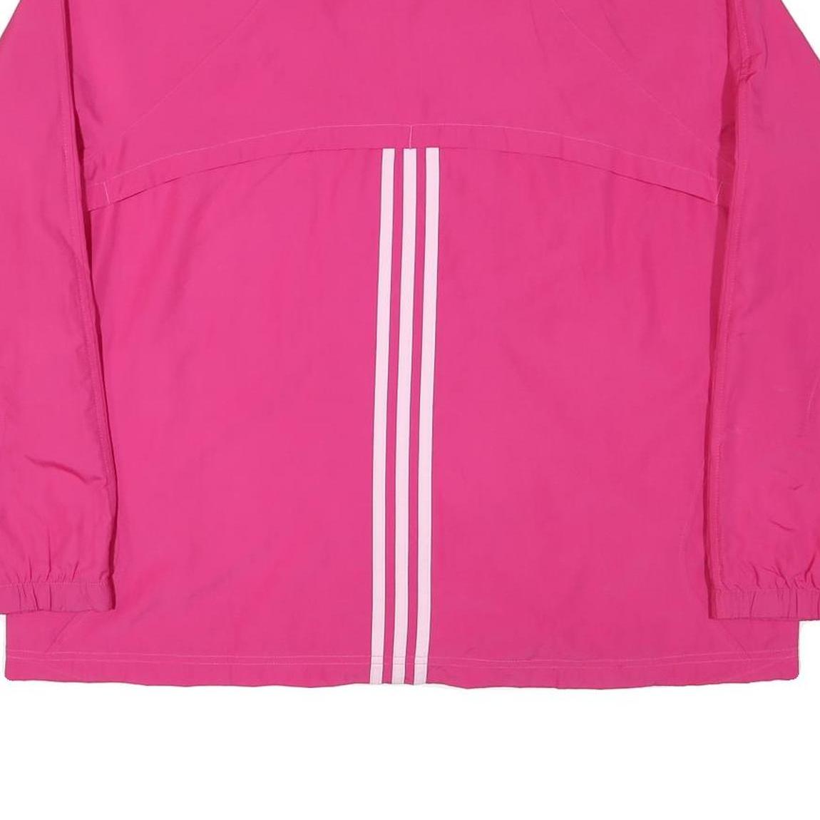 ADIDAS Womens Pink Sports Jacket 2XL Polyester Blend Zip Athletic Casual