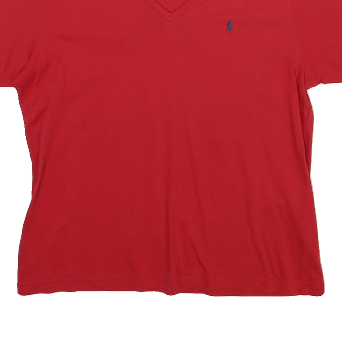 RALPH LAUREN SPORT Womens Red V-Neck T-Shirt XL Cotton Blend Classic Fit
