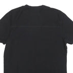 GUESS Mens Black Graphic T-Shirt L Short Sleeve Henley Neck Cotton Blend