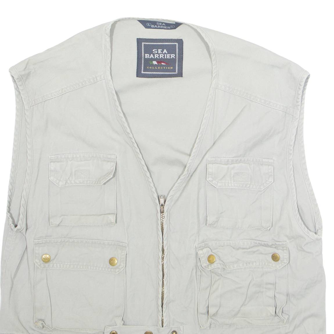 SEA BARRIER Mens Gilet Grey M