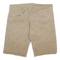 CARHARTT Mens Shorts Beige Casual M W34 Cotton Blend Palm Print