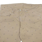 CARHARTT Mens Shorts Beige Casual M W34 Cotton Blend Palm Print