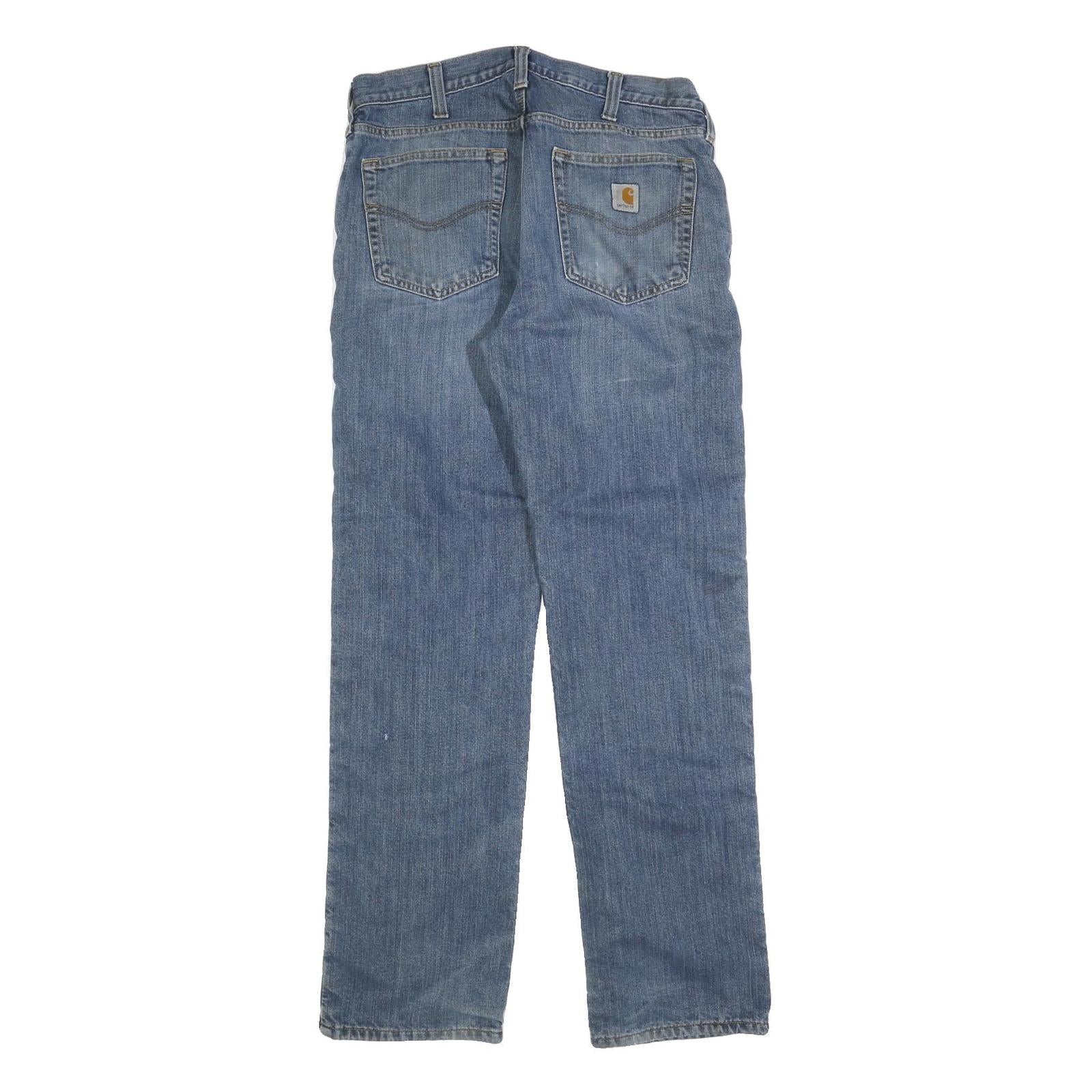CARHARTT Mens Jeans Blue Relaxed Straight Denim Medium W34 L34 Workwear Durable