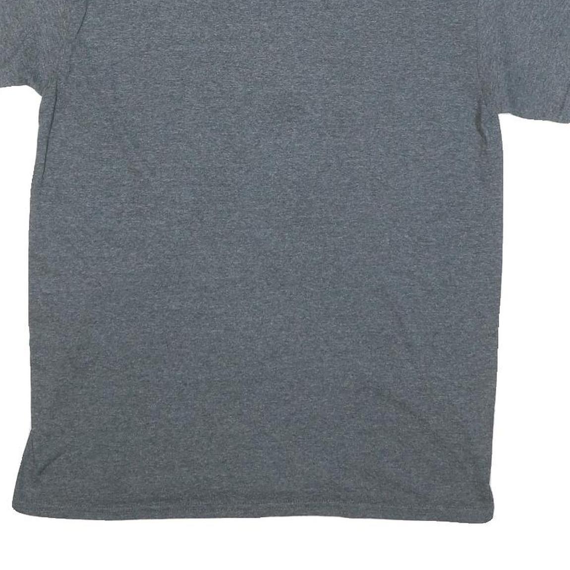 GILDAN Mens Grey Manchester Spartans University Graphic T-Shirt M Crew Neck