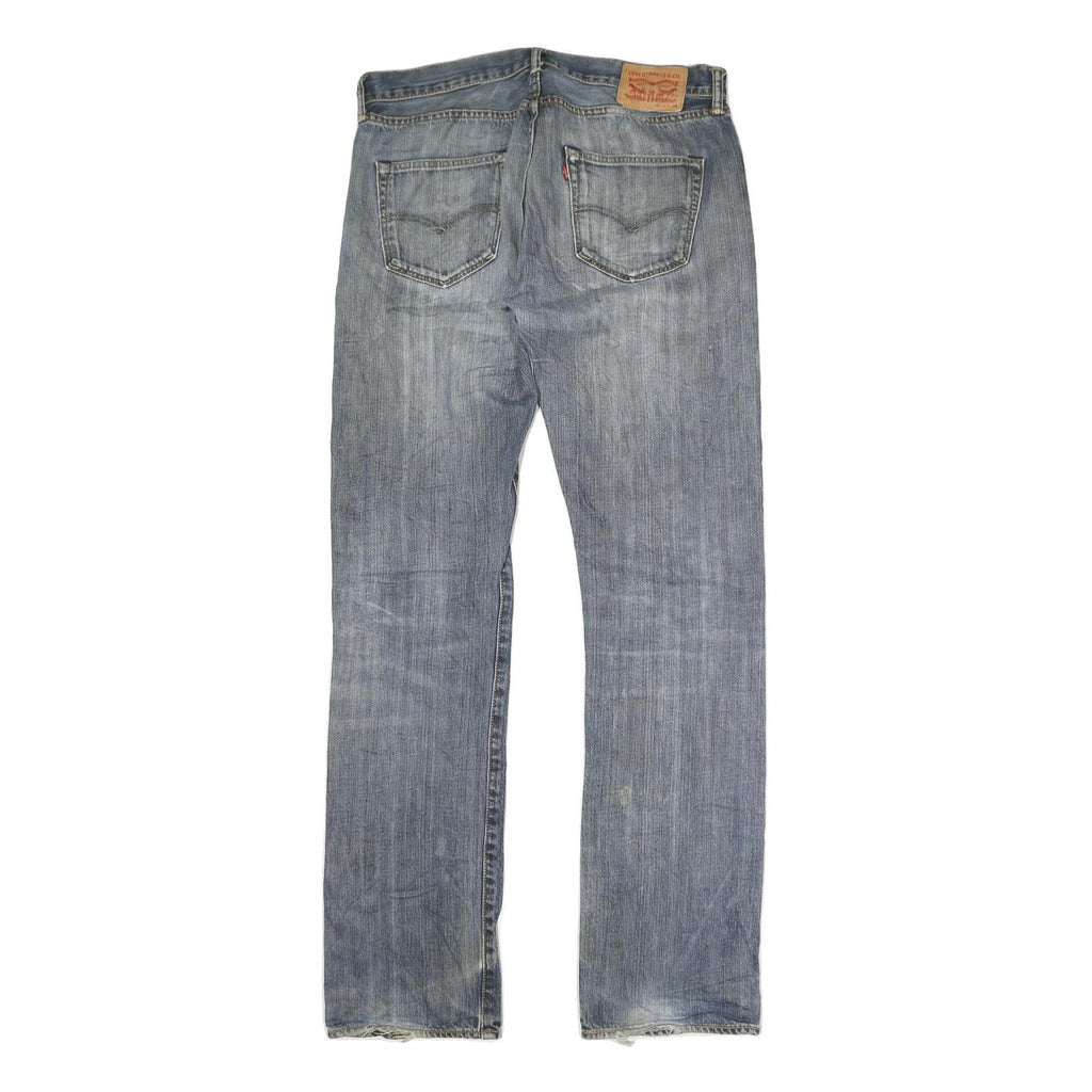 LEVI'S 501 Mens Jeans Blue Regular Straight Denim Medium W36 L35 Classic Button