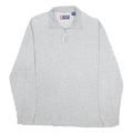 CHAPS Mens Grey Pullover Plain 1/4 Zip Cotton Jumper M Casual Comfortable