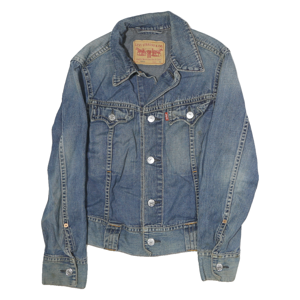 LEVI'S Mens Blue Denim Button Jacket M Cotton Classic Western Style