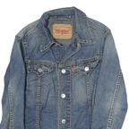 LEVI'S Mens Blue Denim Button Jacket M Cotton Classic Western Style