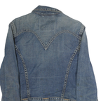 LEVI'S Mens Blue Denim Button Jacket M Cotton Classic Western Style