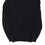 NAVIGARE Mens Black Wool Blend Jacket S Knit Zip Up Plain Stylish Casual