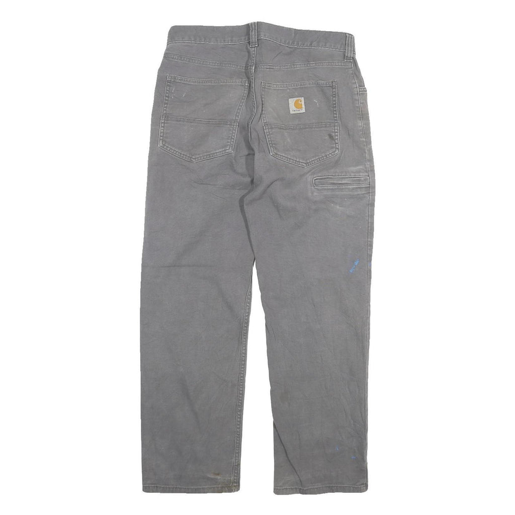 CARHARTT Mens Jeans Grey Regular Straight Denim Fair W31 L28 Workwear Utility