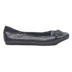 CHRISTIAN SIRIANO Womens Pointed Toe Leather Ballet Pumps Black UK 6.5 Elegant