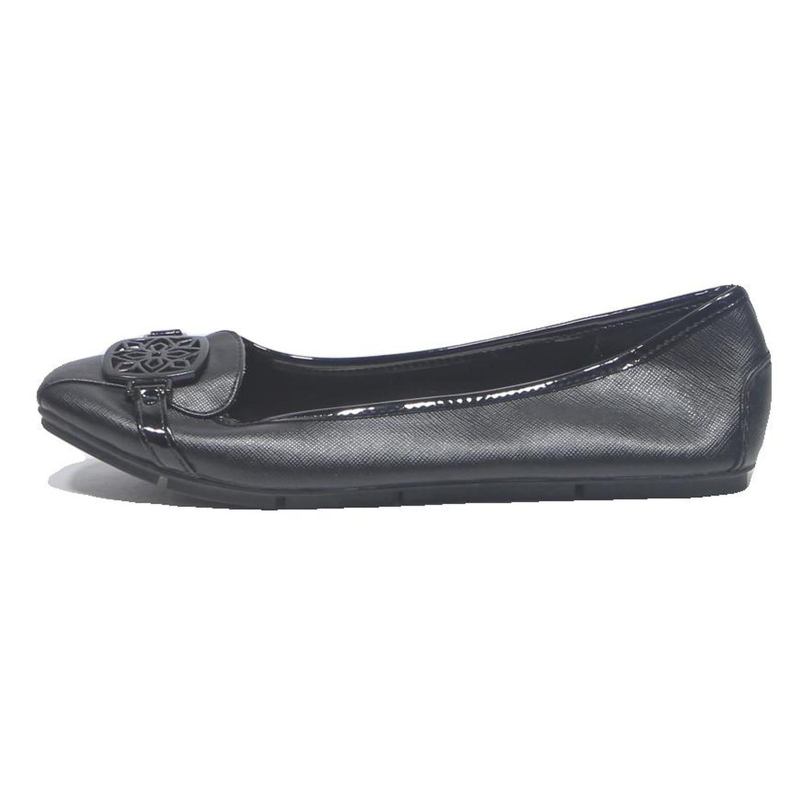CHRISTIAN SIRIANO Womens Pointed Toe Leather Ballet Pumps Black UK 6.5 Elegant