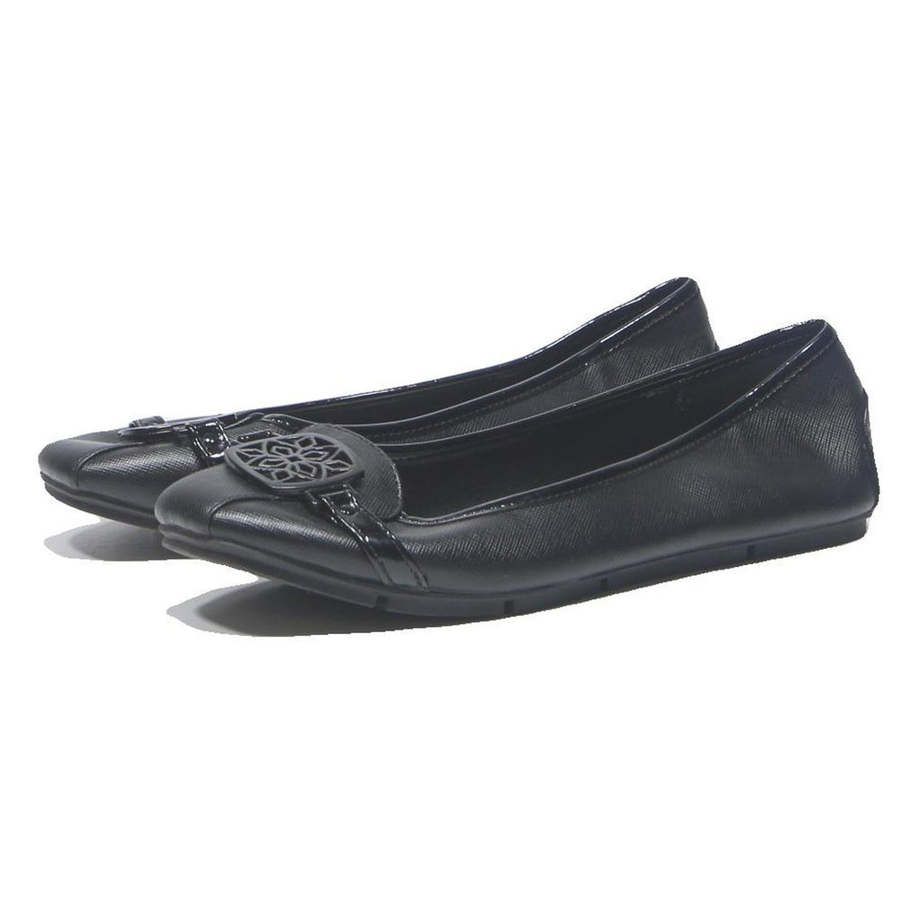 CHRISTIAN SIRIANO Womens Pointed Toe Leather Ballet Pumps Black UK 6.5 Elegant