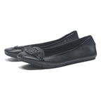 CHRISTIAN SIRIANO Womens Pointed Toe Leather Ballet Pumps Black UK 6.5 Elegant