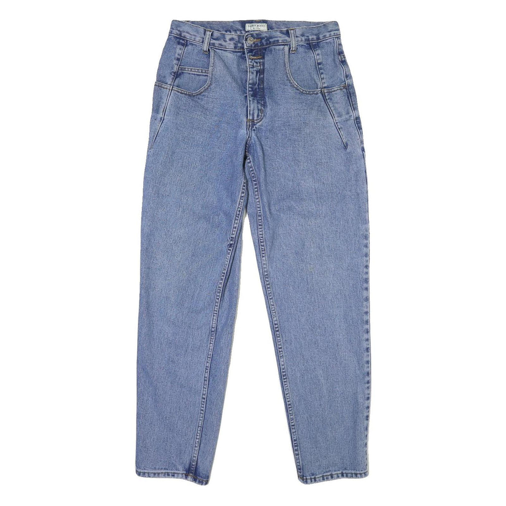 GUESS Mens Blue Regular Fit Straight Denim Jeans W31 L31 Button Closure Cotton