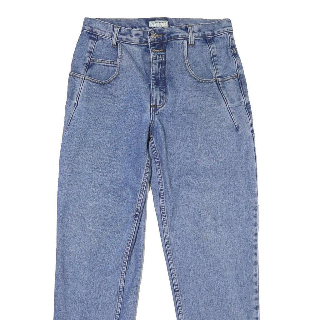 GUESS Mens Blue Regular Fit Straight Denim Jeans W31 L31 Button Closure Cotton