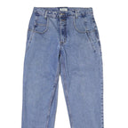 GUESS Mens Blue Regular Fit Straight Denim Jeans W31 L31 Button Closure Cotton