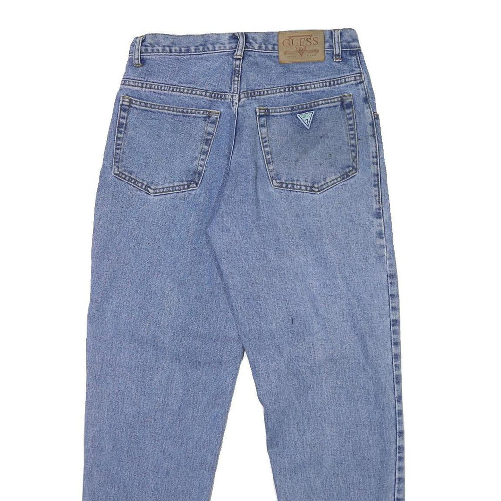 GUESS Mens Blue Regular Fit Straight Denim Jeans W31 L31 Button Closure Cotton