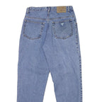 GUESS Mens Blue Regular Fit Straight Denim Jeans W31 L31 Button Closure Cotton