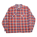 DICKIES Mens Red & Blue Check Shirt XL Long Sleeve Cotton Workwear