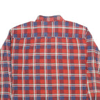 DICKIES Mens Red & Blue Check Shirt XL Long Sleeve Cotton Workwear