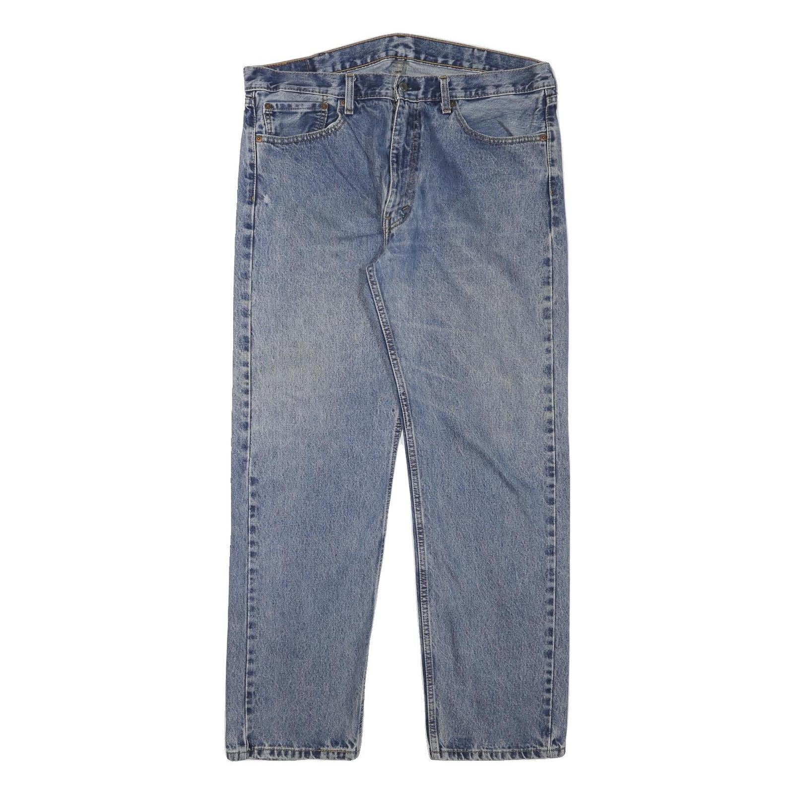 LEVI'S Mens Jeans Blue Regular Straight Denim Medium W37 L30 Classic Zip Cotton