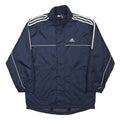 ADIDAS Mens Navy Blue Track Jacket S Polyester Blend Zip Athletic Sports