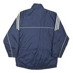 ADIDAS Mens Navy Blue Track Jacket S Polyester Blend Zip Athletic Sports