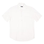 BOSS HUGO BOSS Mens White Pattern Shirt M Cotton Blend Classic Button Down