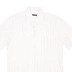 BOSS HUGO BOSS Mens White Pattern Shirt M Cotton Blend Classic Button Down