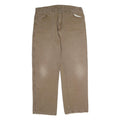 DICKIES Mens Cotton Regular Fit Straight Jeans Beige W40 L32 Workwear Zip