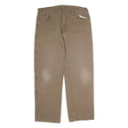 DICKIES Mens Cotton Regular Fit Straight Jeans Beige W40 L32 Workwear Zip